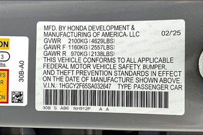 2025 Honda Accord Hybrid EX-L