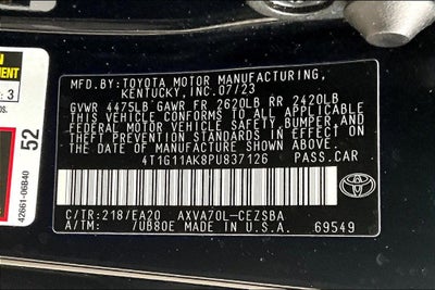 2023 Toyota Camry SE