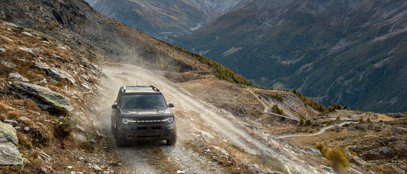 2024 Ford Bronco Exterior Driving Head On Along Elevated Mountain Road